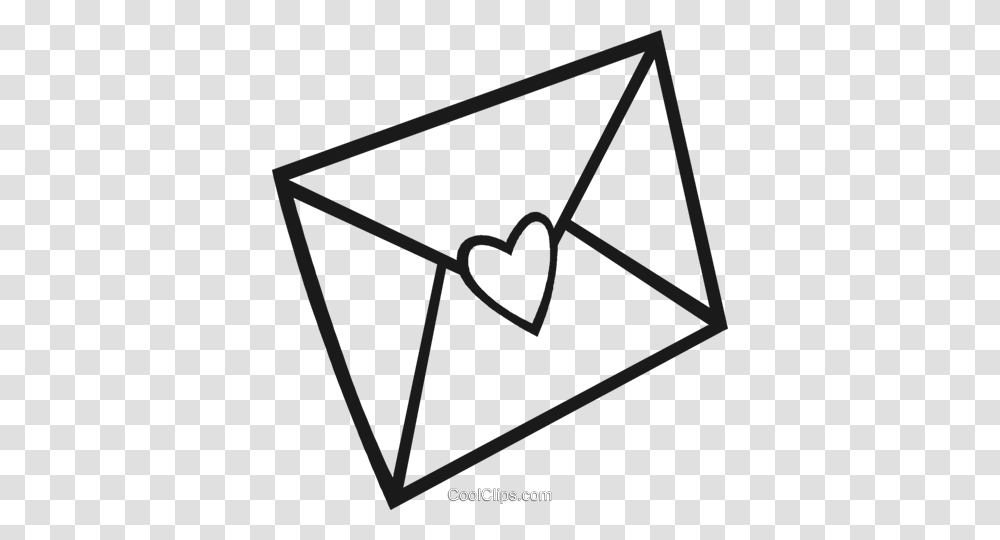 Love Letter Royalty Free Vector Clip Art Illustration, Triangle, Envelope, Utility Pole, Mail Transparent Png