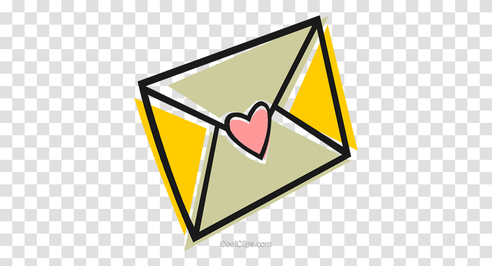 Love Letter Royalty Free Vector Clip Vetor Carta Em, Envelope, Triangle, Mail Transparent Png