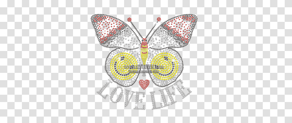 Love Life Butterfly Emoji Iron Happy, Pattern, Art, Mosaic, Tile Transparent Png