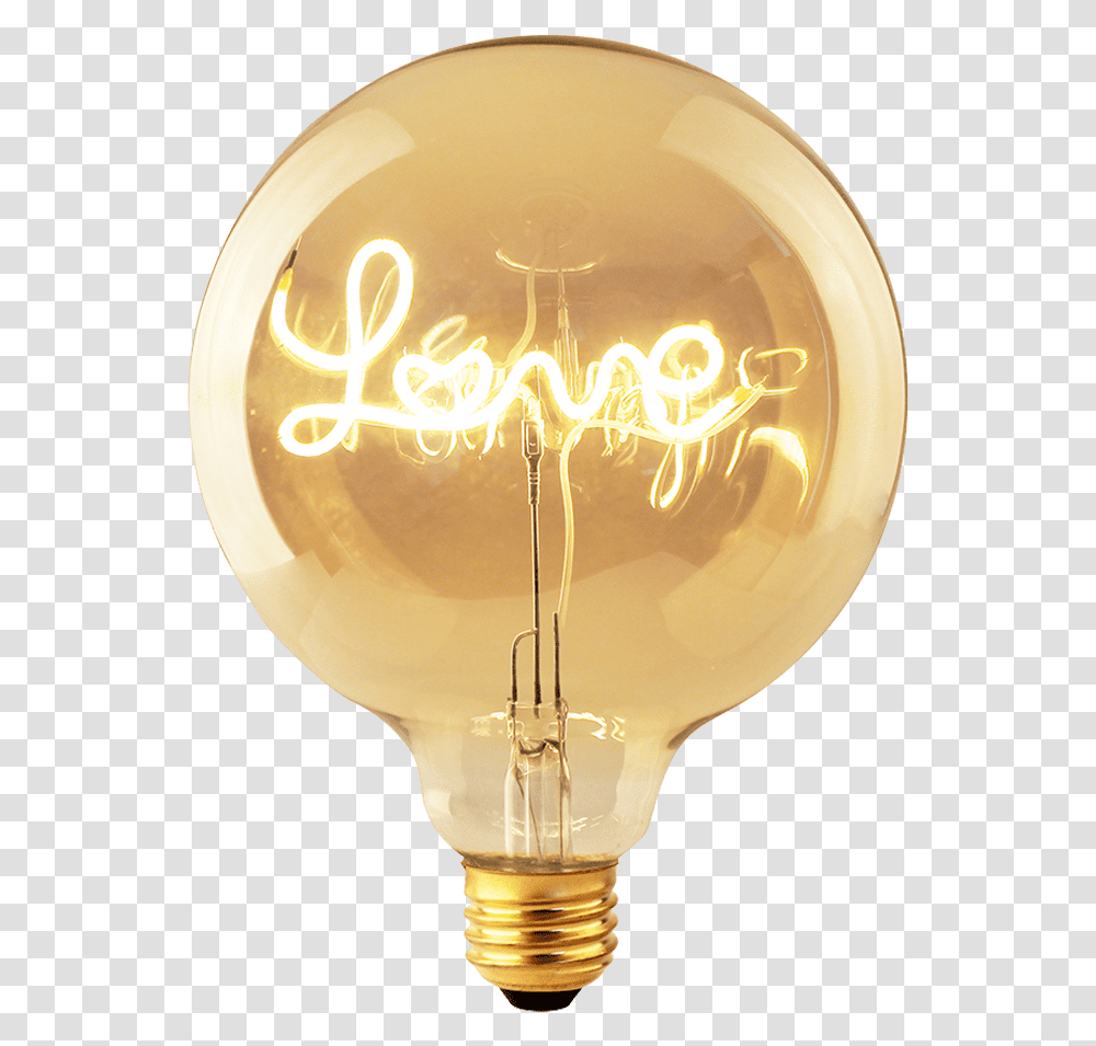 Love Light Bulb, Lamp, Lightbulb, Lighting Transparent Png