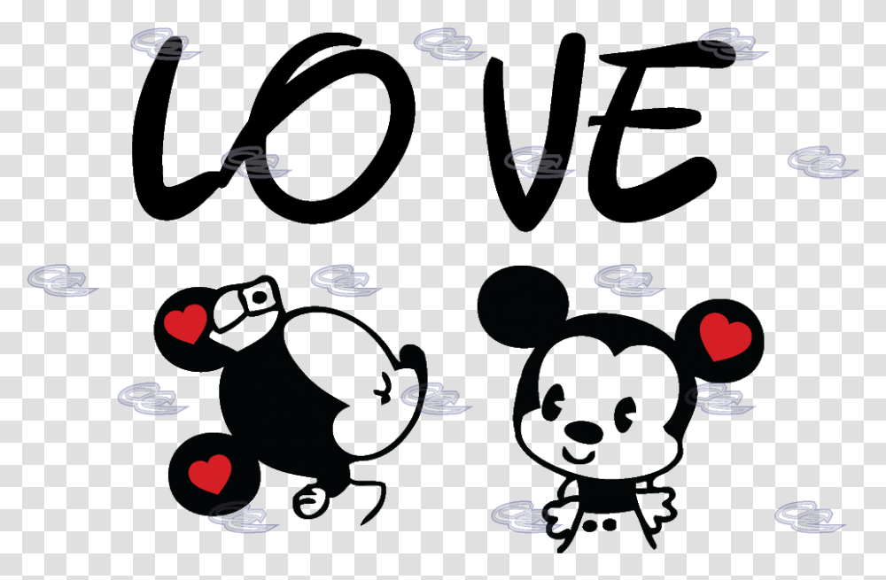 Love Little Mickey Minnie Mouse Kissing Matching Couple Mickey Y Minnie Tsum Tsum, Bubble, Halo, Kart Transparent Png