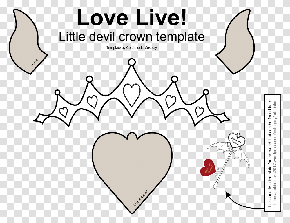 Love Live Crown Cartoon, Stencil, Face, Jewelry Transparent Png