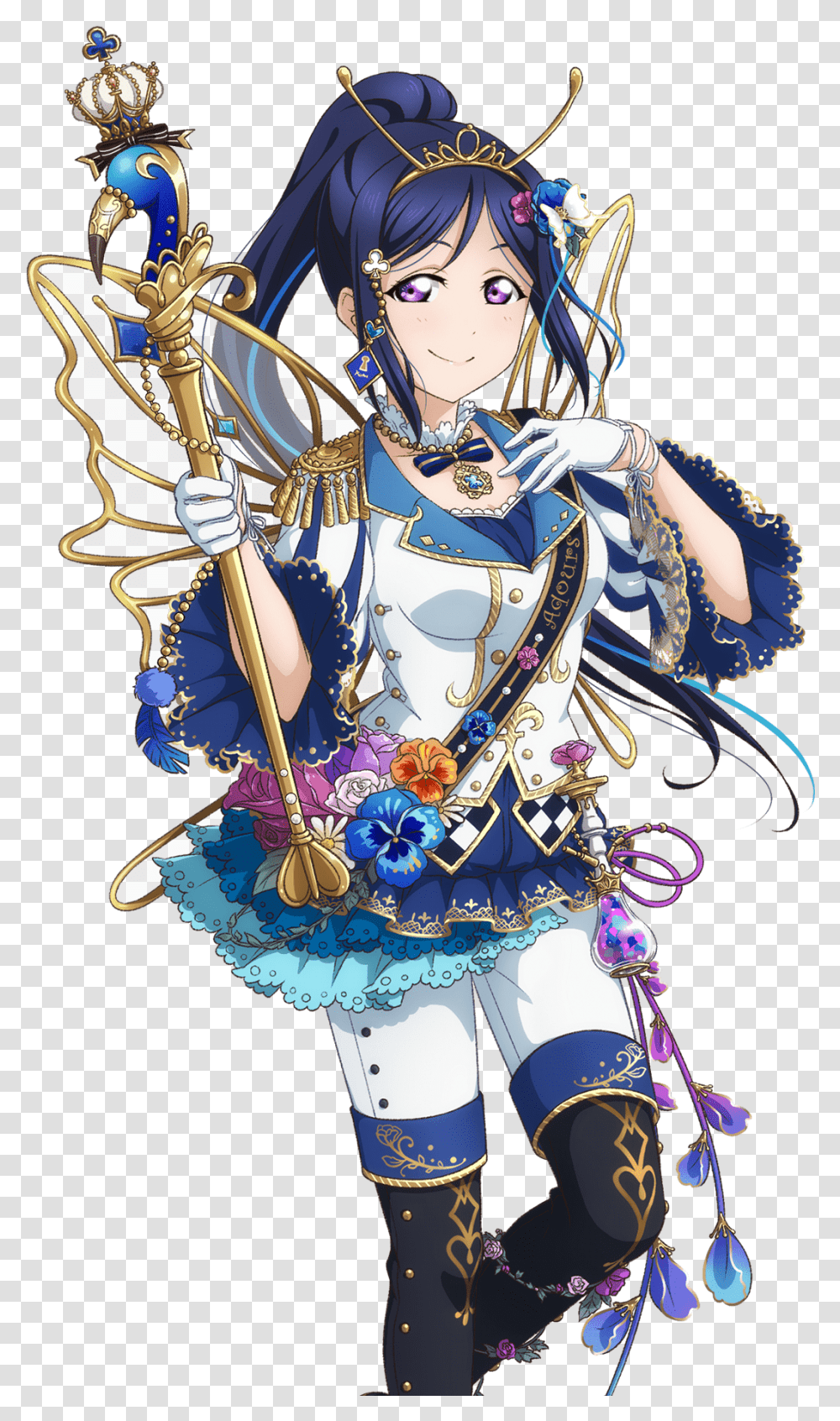 Love Live Sunshine Matsuura Kanan Thighhighs Kanan Sr Idolized, Costume, Person, Crowd, Manga Transparent Png