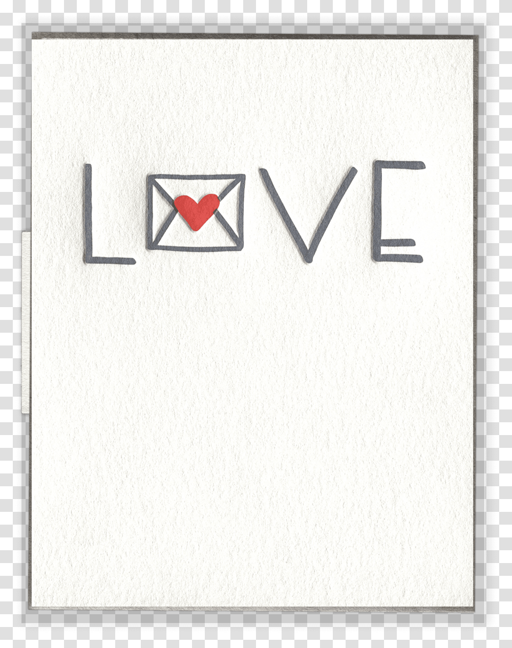 Love Mail Letterpress Greeting Card Black And White, Rug, Logo Transparent Png