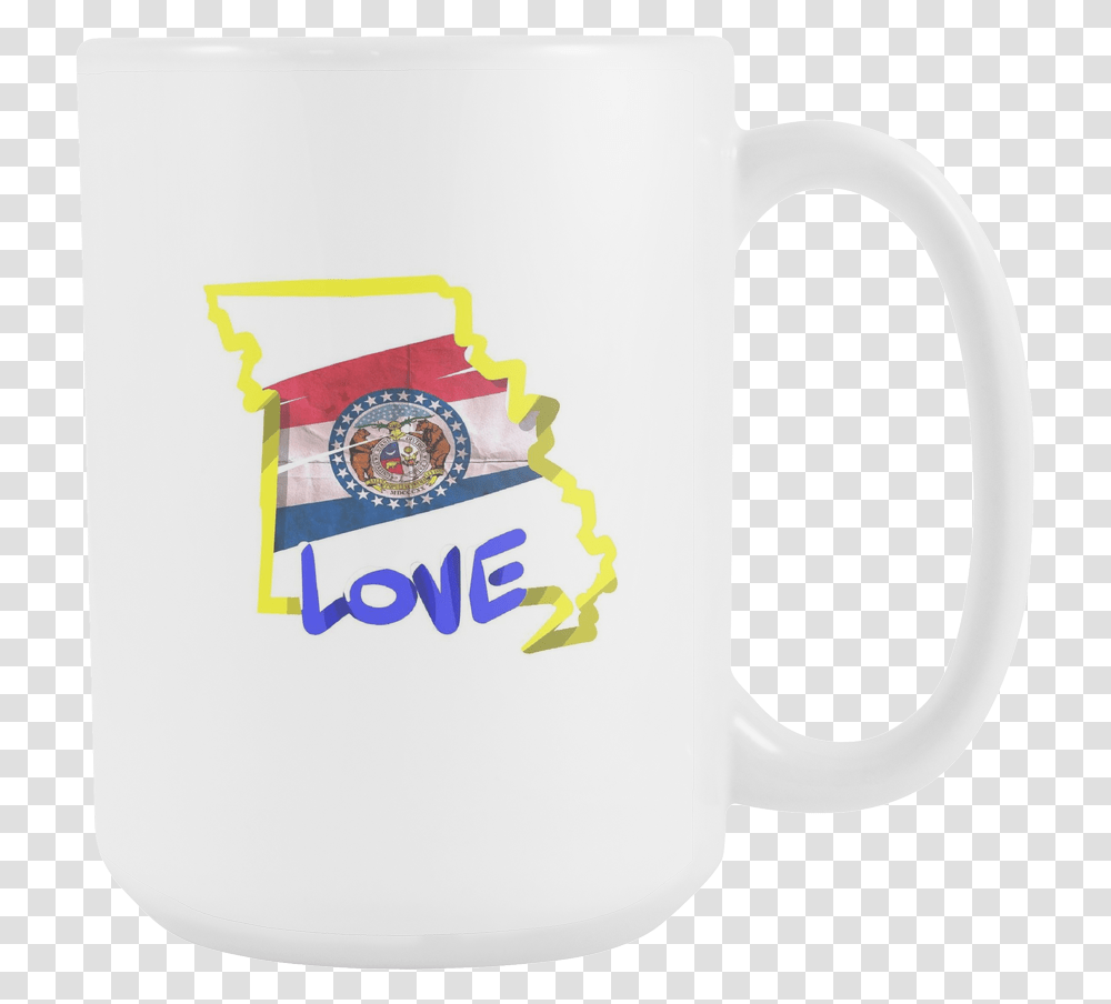 Love Missouri State Flag Map Outline 15oz Mug Mug, Coffee Cup, Logo, Trademark Transparent Png