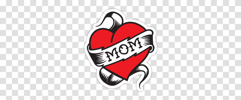 Love Mom Heart Tattoo Love Mom Tattoo, Label, Text, Plant, Dynamite Transparent Png