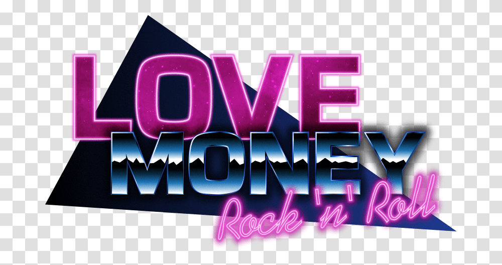 Love Money Rock N Roll Logo, Light, Purple, Neon, Lighting Transparent Png