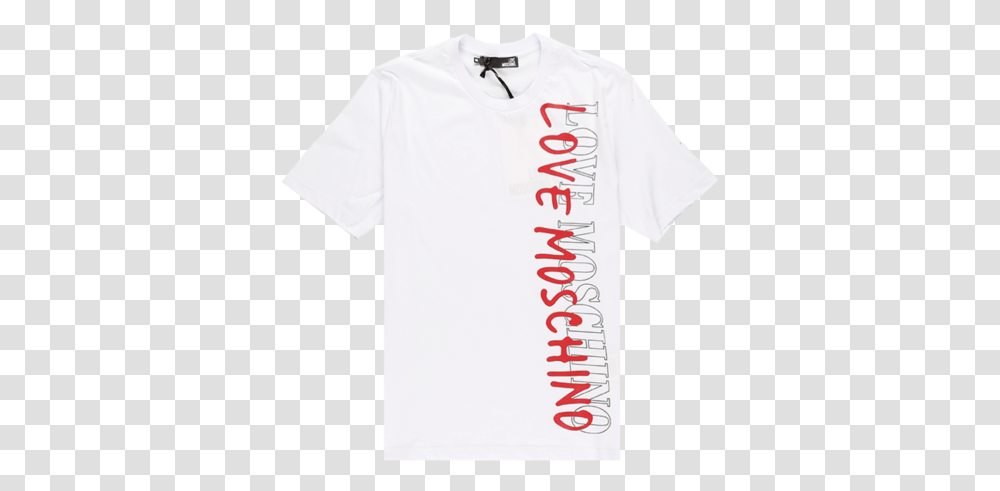Love Moschino Vertical Logo T Shirt Active Shirt, Apparel, T-Shirt Transparent Png