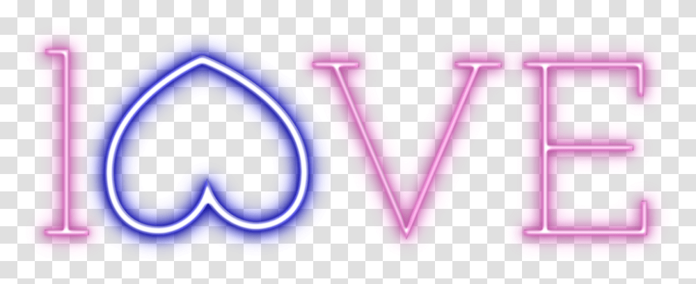 Love Neon Ak Cute Kawaii Ftestickers Sticker, Alphabet, Light, Purple Transparent Png