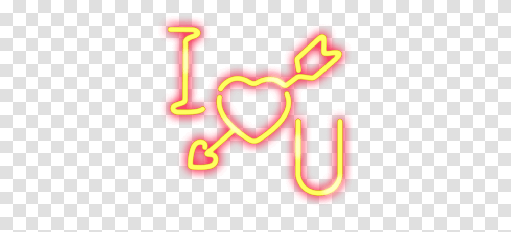 Love Neon Heart Arrow Arrowheart Aesthetic Iloveyou Neon I Love You, Alphabet, Logo Transparent Png