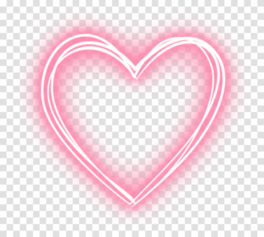 Love Neon Heart Pink Freetoedit Neon Pink Heart, Rug Transparent Png