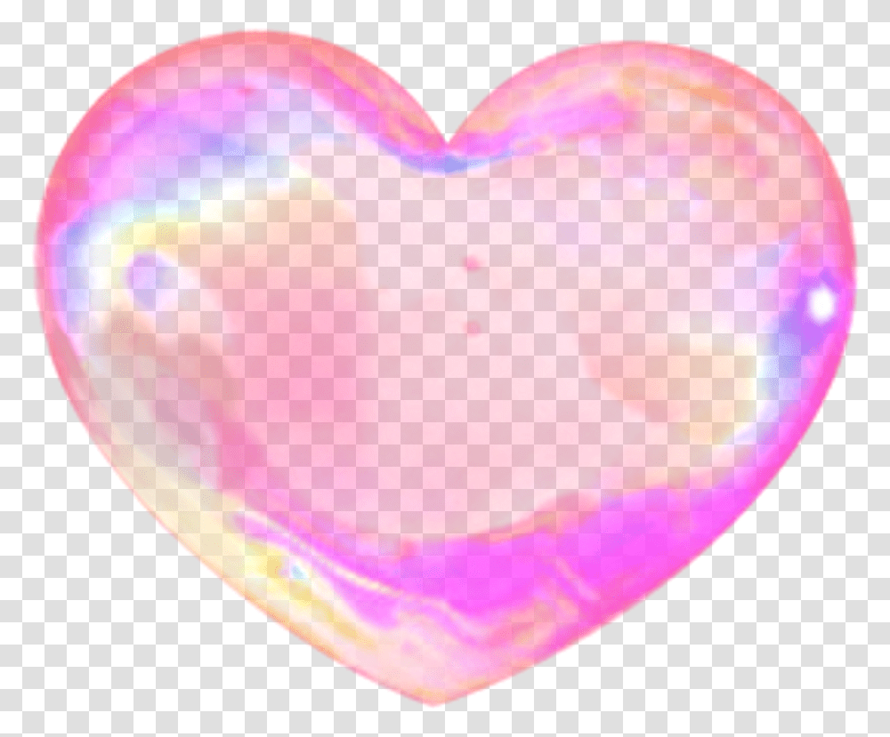 Love Neonlight Luminous Neon Lighting Pink Bubble Heart, Balloon, Gemstone, Jewelry, Accessories Transparent Png
