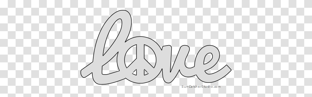 Love Peace Pattern Template Stencil Printable Word Art Peace Sign Stencil Printable, Symbol, Animal, Bird, Text Transparent Png