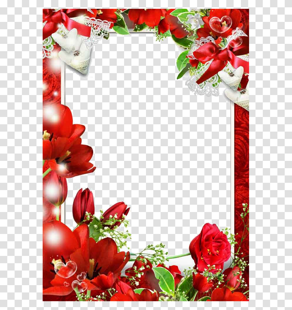 Love Photo Frame, Floral Design, Pattern Transparent Png