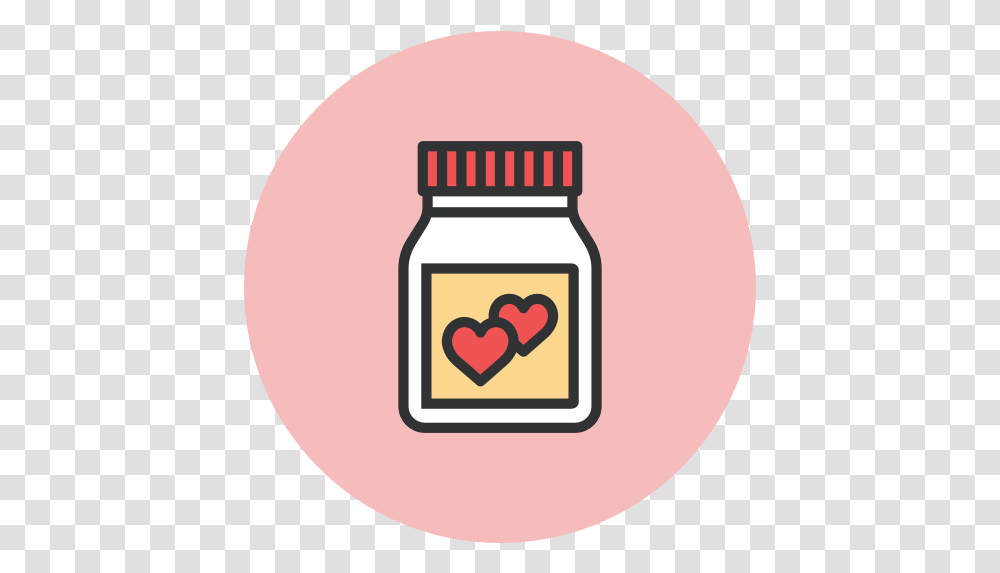 Love Pills Pot Icon Clip Art, Label, Text, Food, Medication Transparent Png