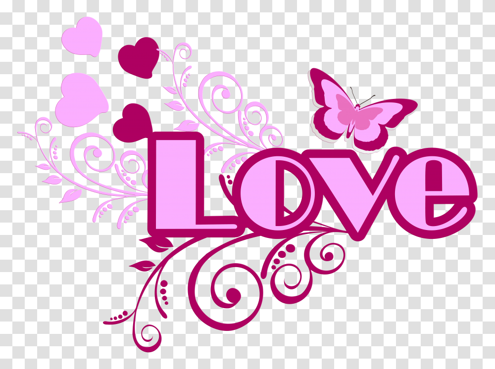 Love Pink Clip Art, Floral Design, Pattern Transparent Png