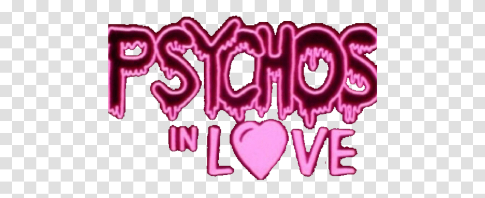 Love Pink Neon Neonfont Font Psychos Harleyquinn Heart, Light, Purple Transparent Png