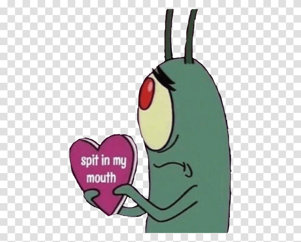 Love Plankton Spongebob Hearts Spitinmymouth Cute Crack My Back Like A Glow Stick, Outdoors, Nature, Plant Transparent Png