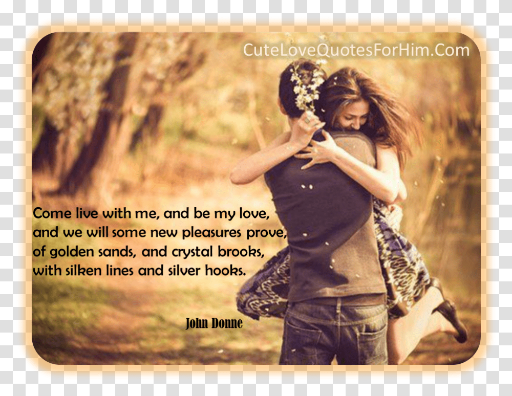 Love Quotes For Him By Famous Authors, Person, Hug, Blonde, Woman Transparent Png