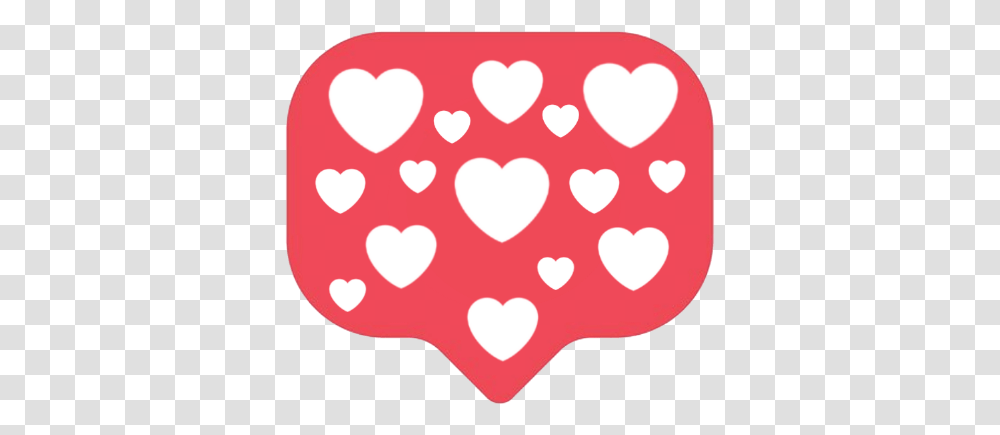 Love React Chat Bubble, Texture, Heart, Rug, Polka Dot Transparent Png