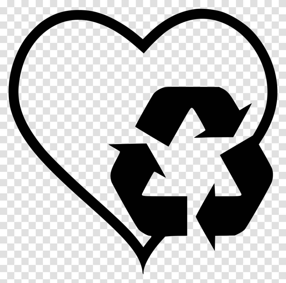 Love Recycle Recycle Sign, Recycling Symbol, Stencil Transparent Png