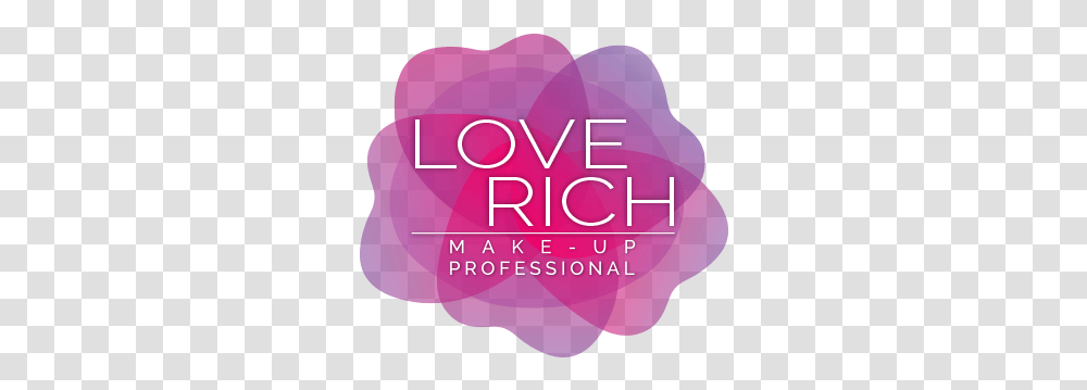 Love Rich Makeup Professional Graphic Design, Purple, Text, Hand, Plant Transparent Png