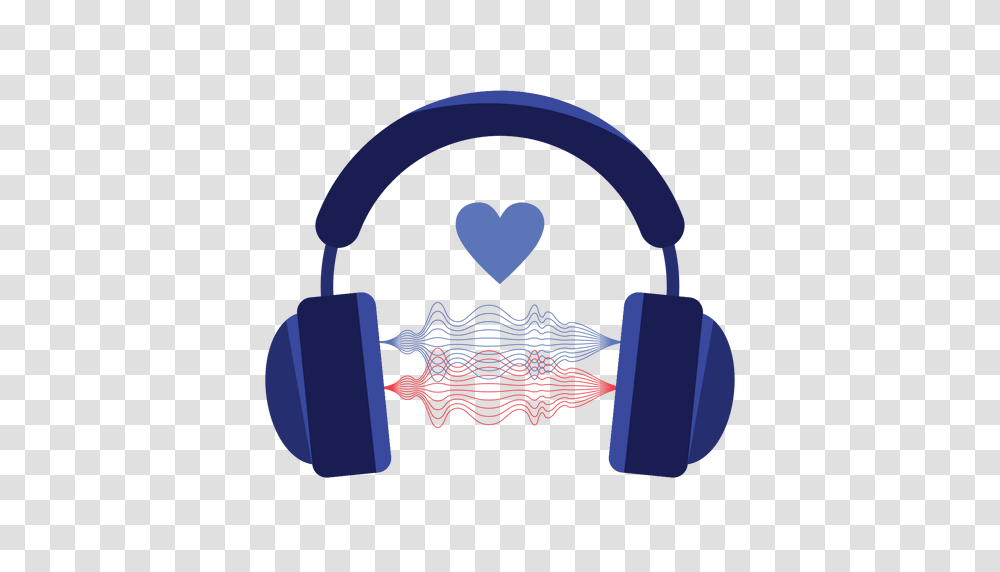 Love Sound Wave Headphones Icon, Electronics, Headset, Helmet Transparent Png