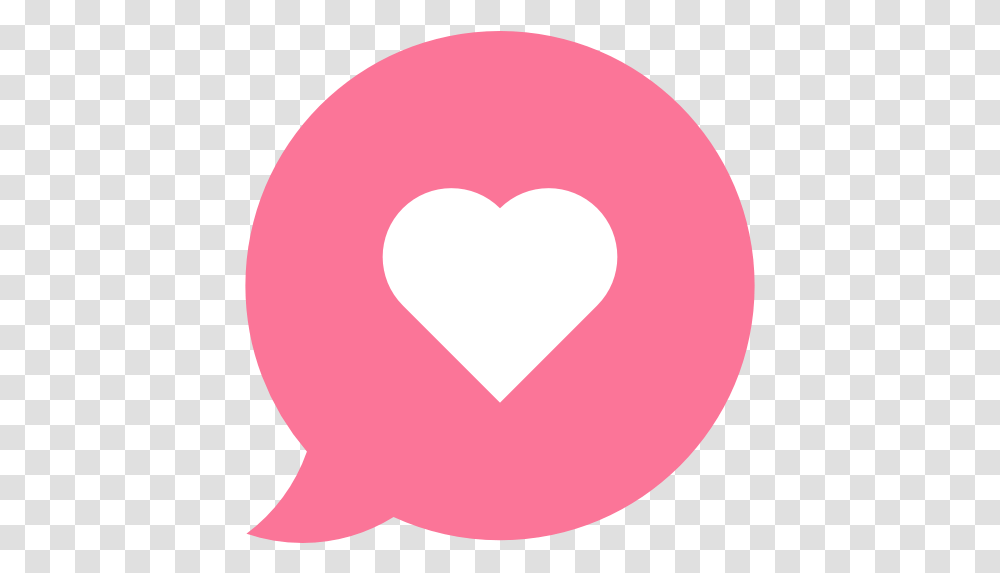Love Speech Bubble Flat Icon Conversation Love Icon Pink, Heart, Balloon, Pillow, Cushion Transparent Png