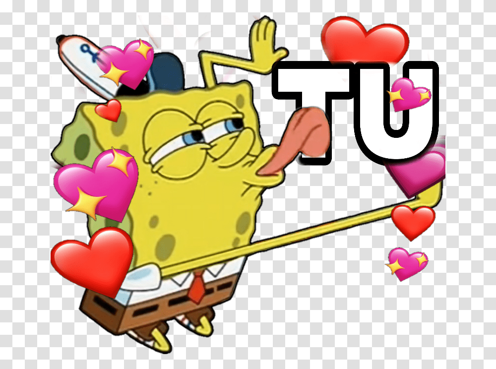 Love Spongebob Meme, Text, Graphics, Art Transparent Png
