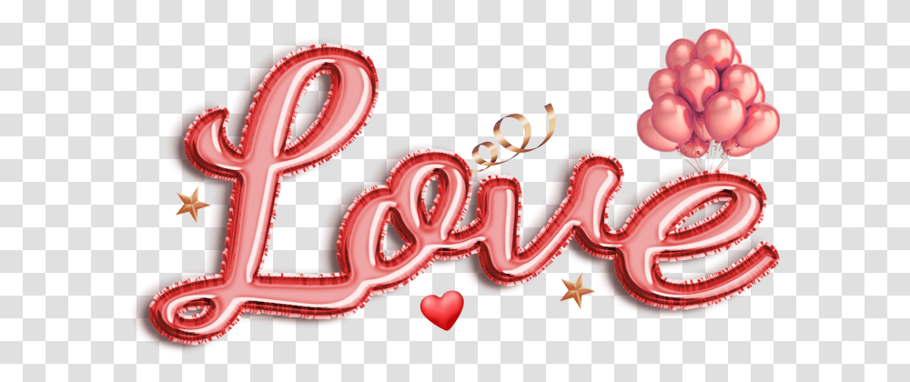 Love Text Balloon Image Hd Love Text In, Heart, Purple, Dynamite, Bomb Transparent Png