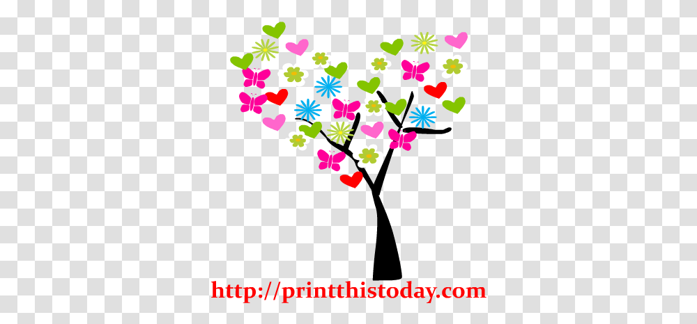 Love Tree Clip Art Tree Clipart Colorful, Graphics, Floral Design, Pattern, Rug Transparent Png