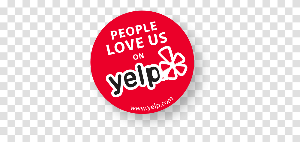 Love Us Yelp People Love Us Badge, Label, Text, Sticker, Logo Transparent Png