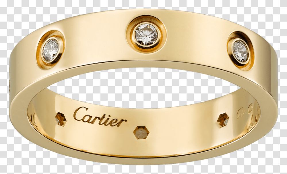 Love Wedding Band 8 Diamondsyellow Gold Diamonds Cartier 8 Diamond Love Ring, Accessories, Accessory, Jewelry, Mouse Transparent Png