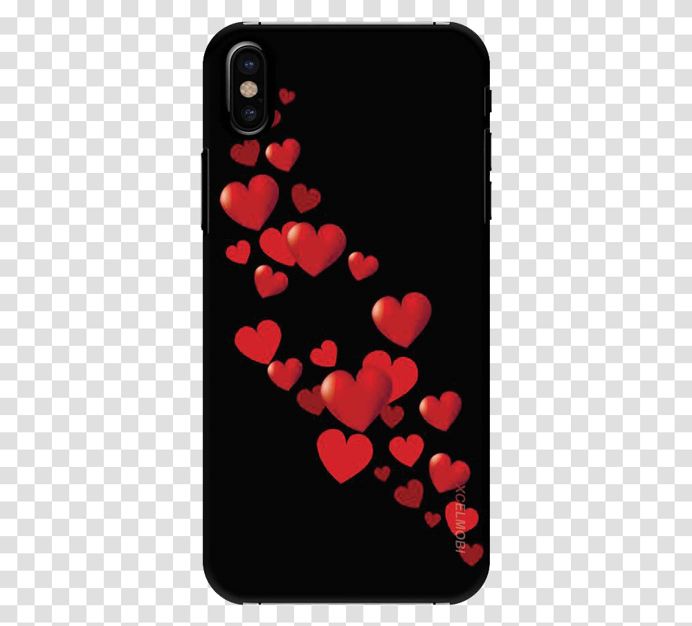 Love With Black Colour, Mobile Phone, Electronics, Heart, Flower Transparent Png