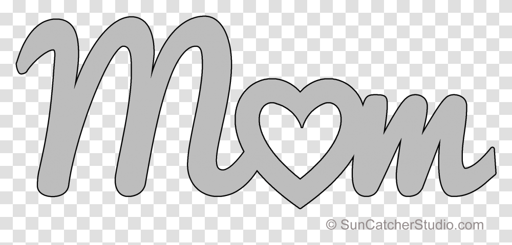 Love Wood Clipart Word Stencil Of The Word Mom, Hammer, Tool, Heart Transparent Png