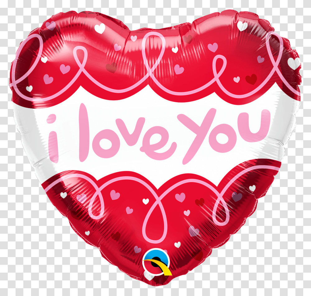 Love You Doodle Loops Balloon, Label, Heart, Sticker Transparent Png