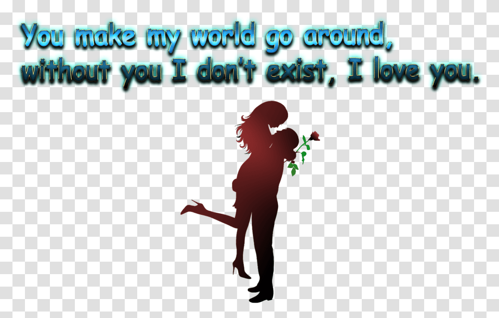 Love You Messages Image, Person, Silhouette, Leisure Activities Transparent Png