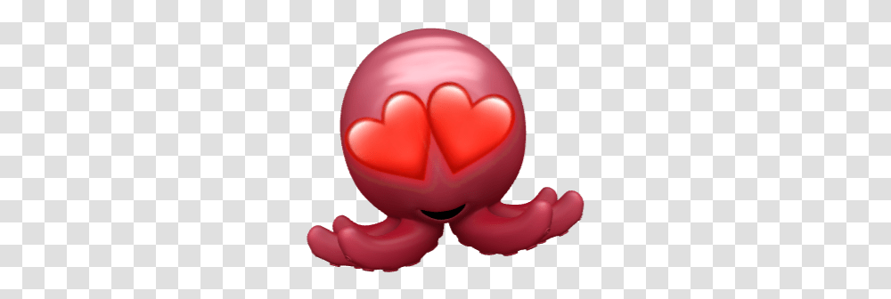 Love You Octopus Emoji Heart, Balloon Transparent Png
