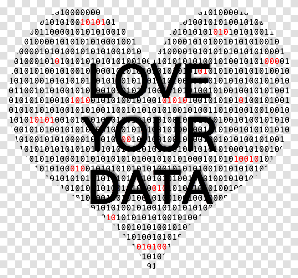 Love Your Data Heart Graphic Design, Digital Clock, Number Transparent Png