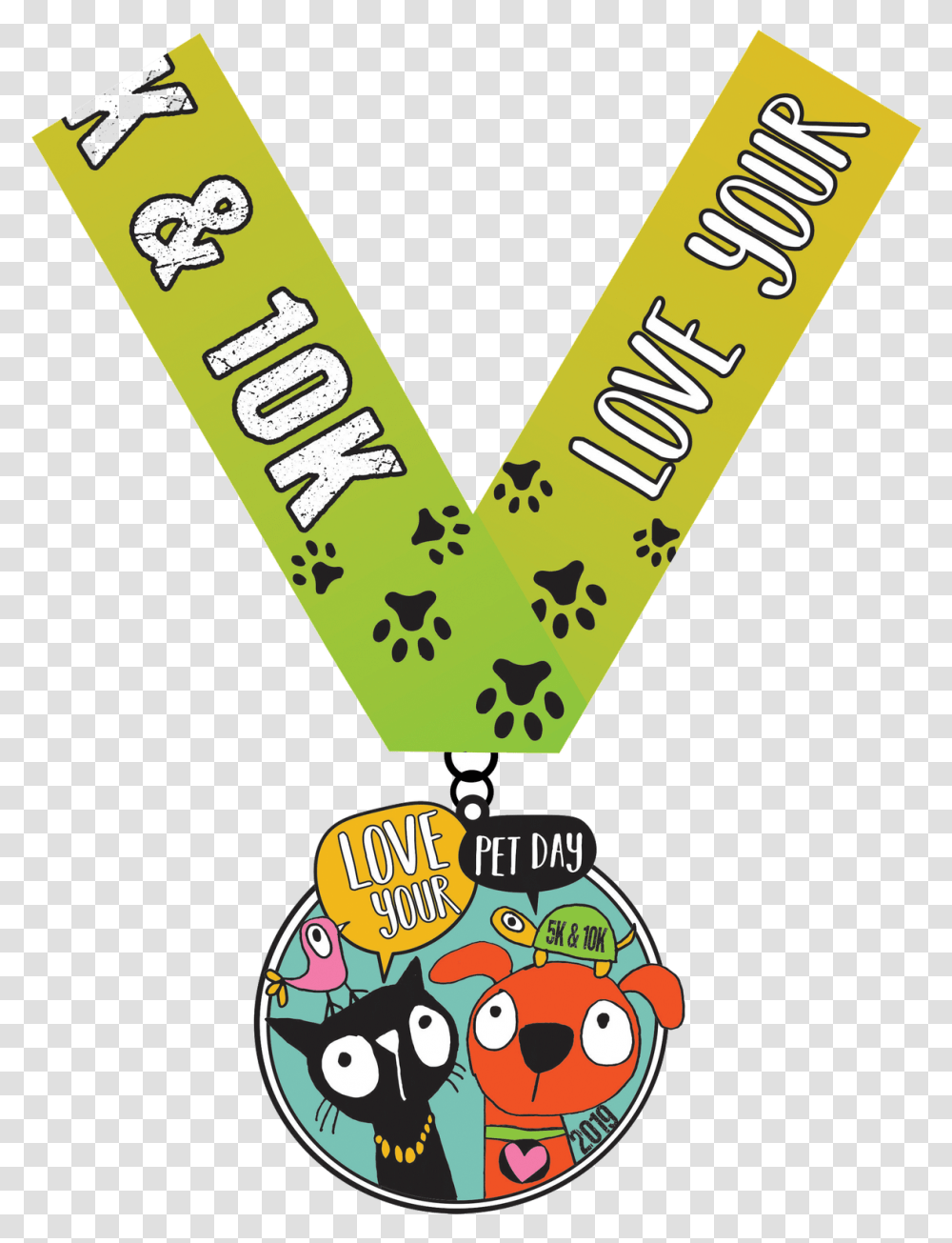 Love Your Pet Day 2019, Gold, Trophy, Gold Medal, Sash Transparent Png