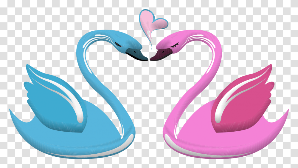 Lovebird Lovebird Black Swan Heart Swan Love, Animal, Flamingo, Flower, Plant Transparent Png