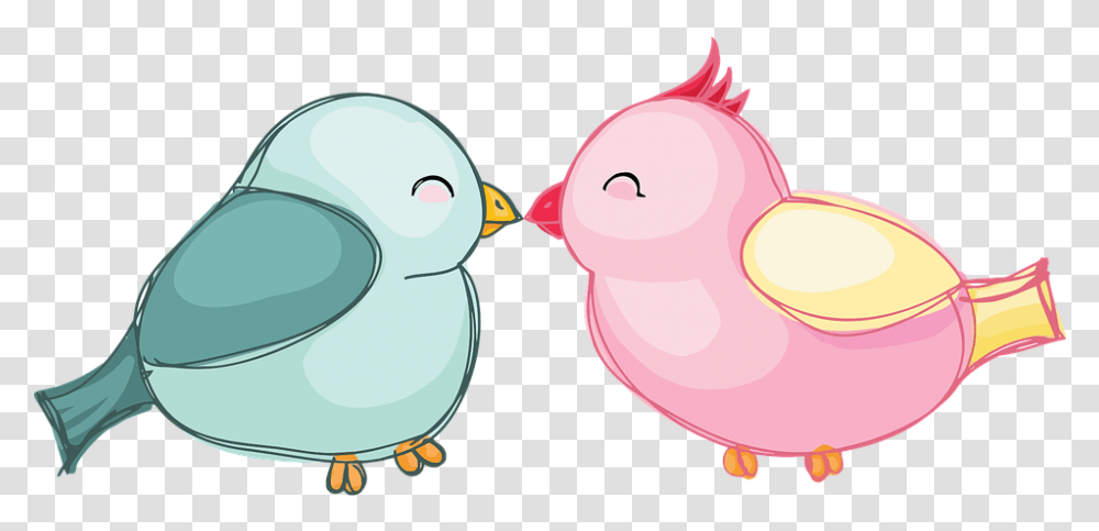Lovebirds Birds Love Cartoon, Animal, Fowl, Poultry, Chicken Transparent Png