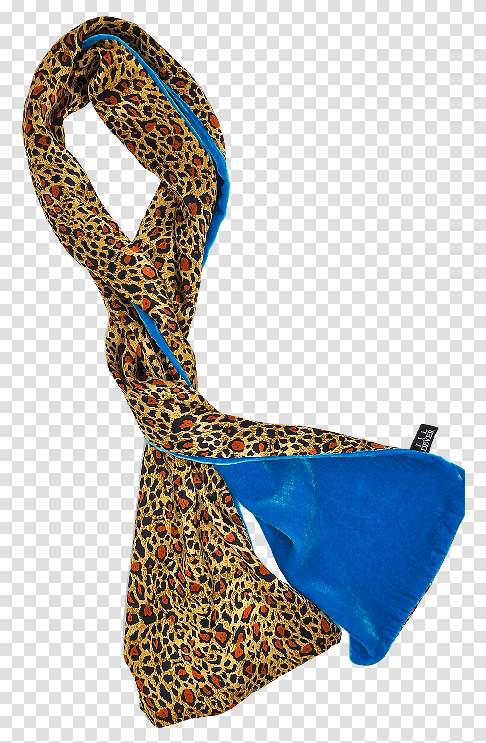 Lovejoy Electric Blue Velvet Amp Cheetah Print Oblong Day Dress, Pants, Tie, Accessories Transparent Png