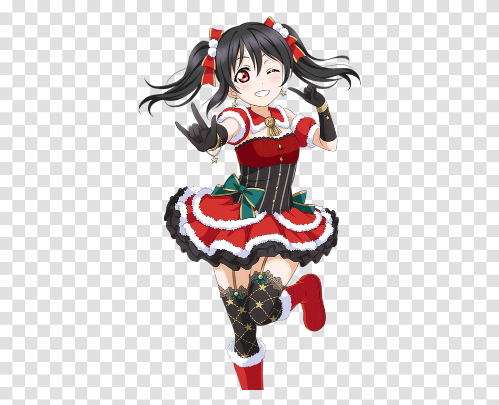 Lovelive Christmas Anime Animegirl Cute Girl Nico Love Live Event Cards, Costume, Performer, Person, Leisure Activities Transparent Png
