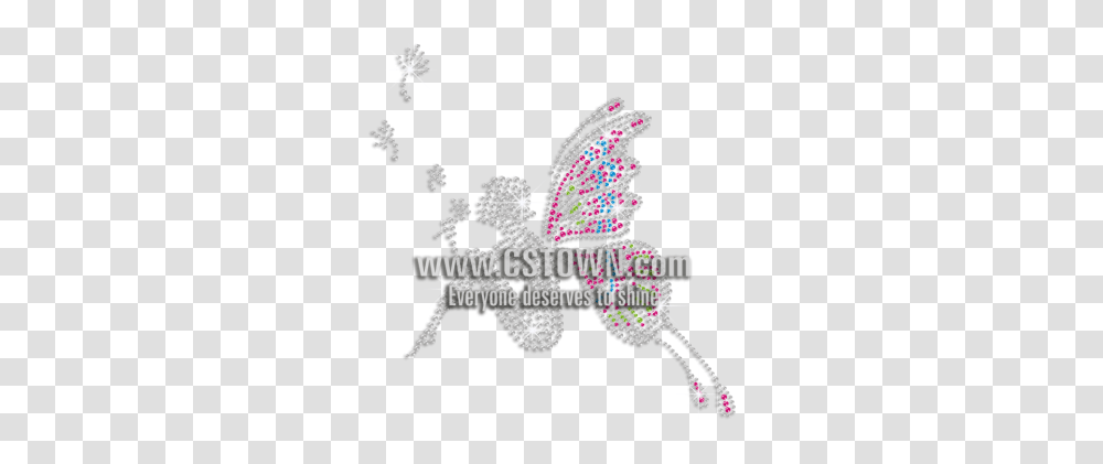 Lovely Butterfly Fairy Iron Sparkly, Pattern, Embroidery, Snowflake, Floral Design Transparent Png