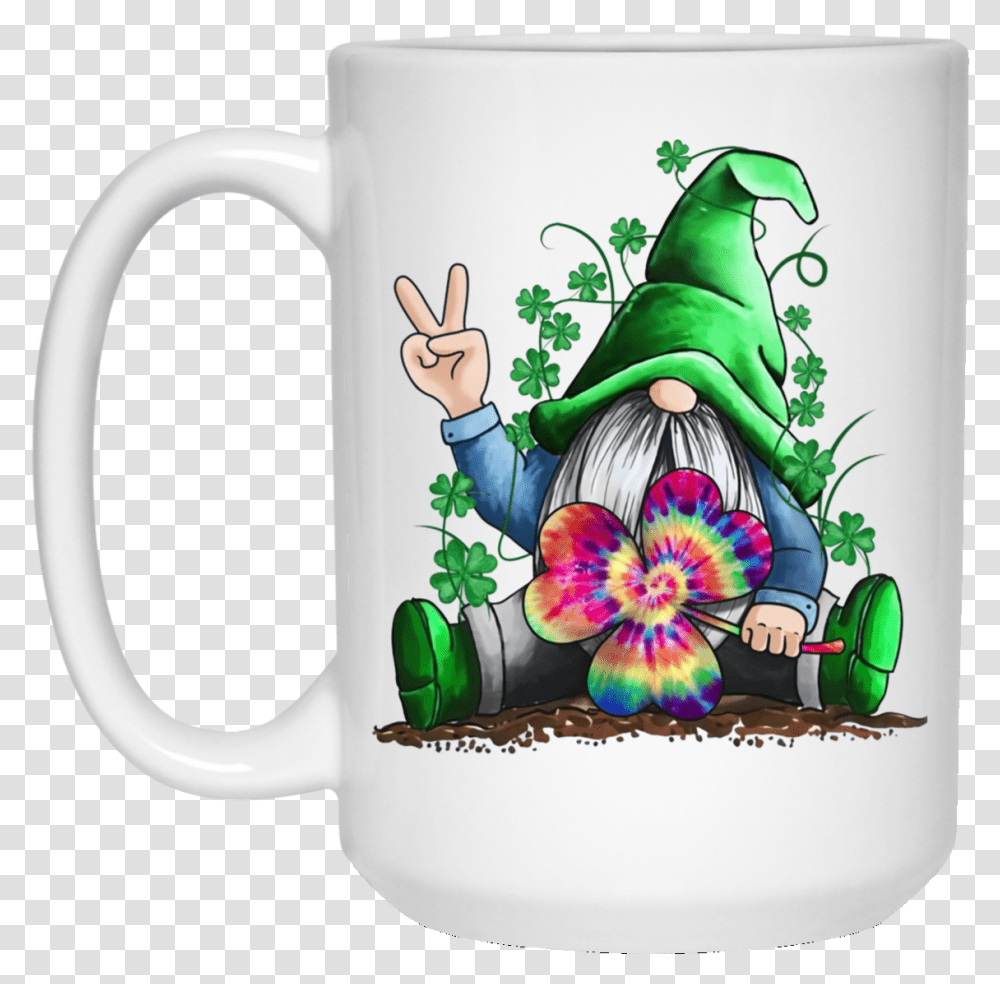 Lovely Happy St Patrick's Day Hippie Gnome Mug Awesome St Patricks Day Gnome Clipart, Coffee Cup, Soil Transparent Png