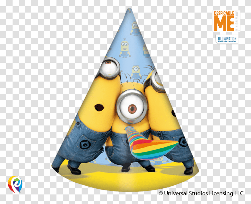 Lovely Minions Party Cone Hats Minions Verjaardag Cool, Apparel, Toy, Party Hat Transparent Png