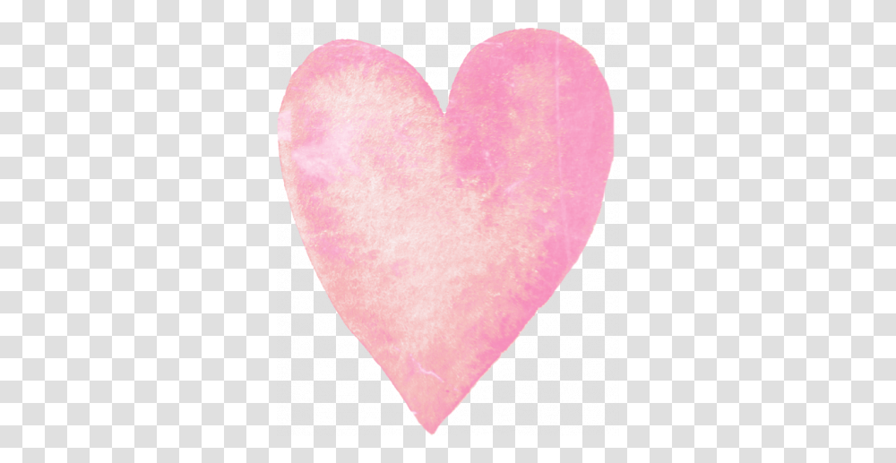 Lovely Pink Watercolor Heart Graphic Girly, Petal, Flower, Plant, Blossom Transparent Png