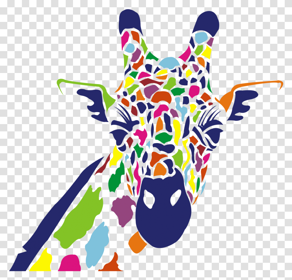 Lovemore Communication Giraffe, Modern Art, Purple Transparent Png