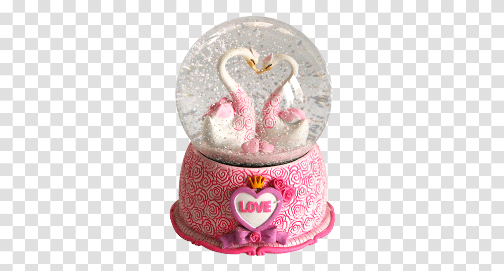 Lover Swans Musical Snow Globe Turkey, Sweets, Food, Confectionery, Birthday Cake Transparent Png